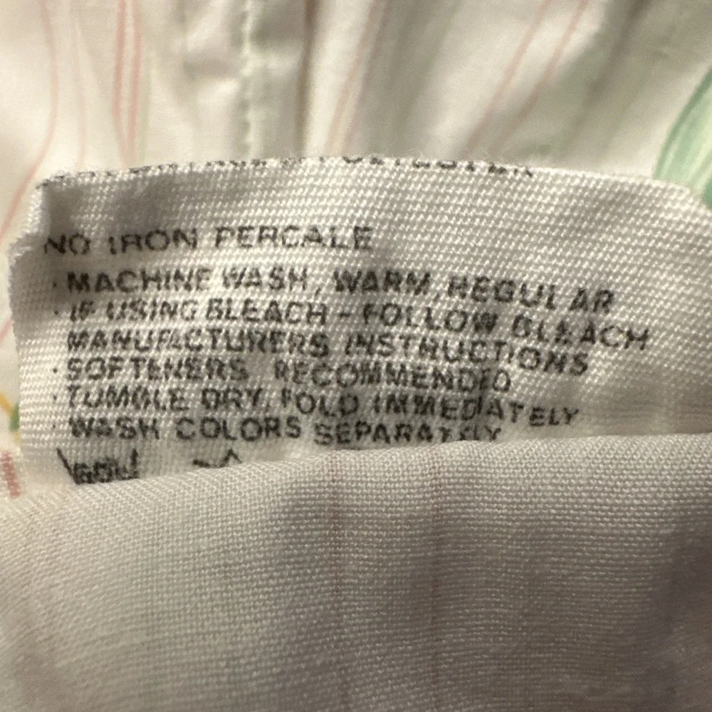 Vtg Cannon Royal Family Set of‎ 2 Pillowcases Floral Tulip Percale Bed 20